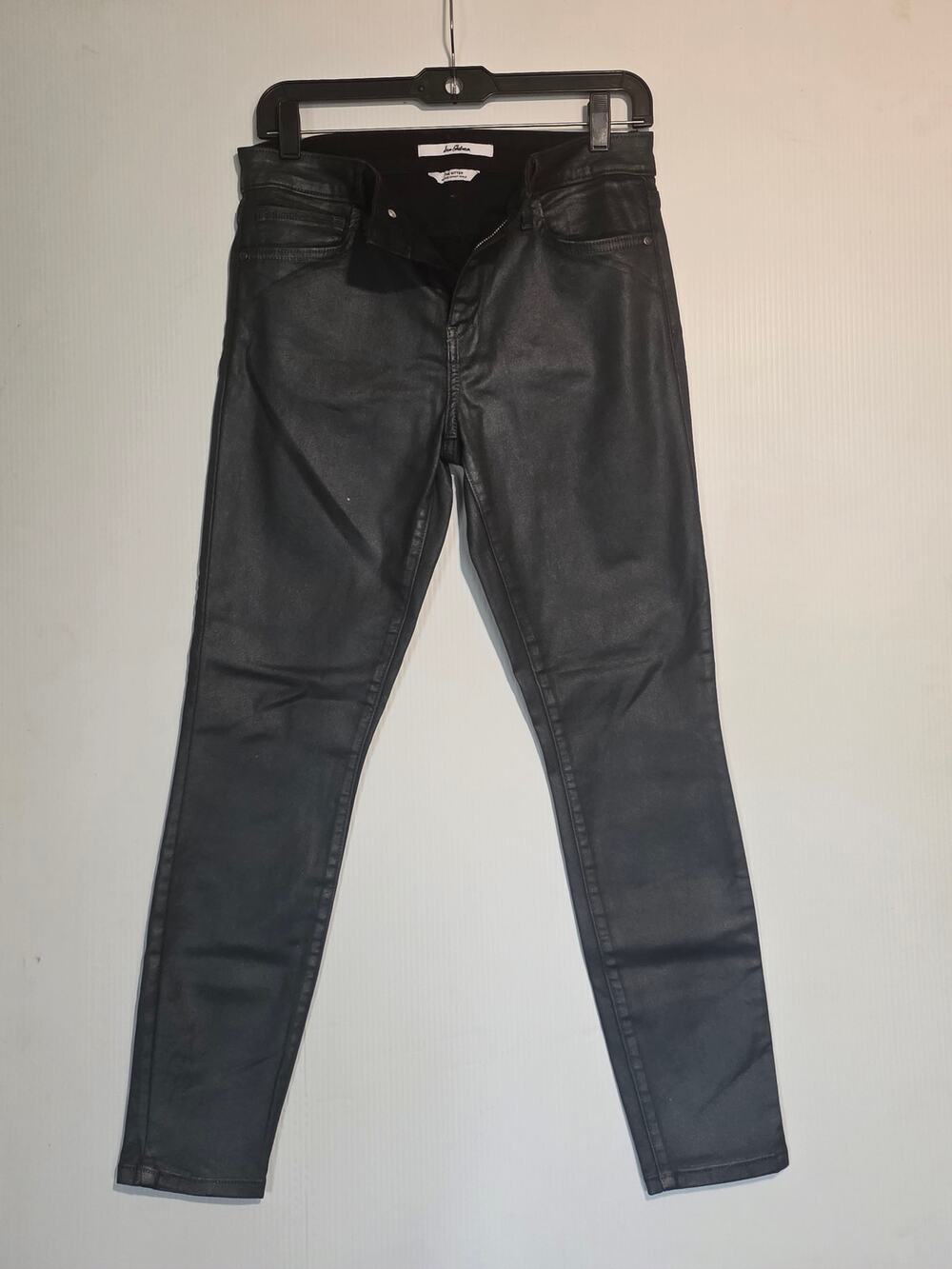 Sam Edelman The Kitten Black Coated Mid Rise Skinny Ankle Jeans Size 29
